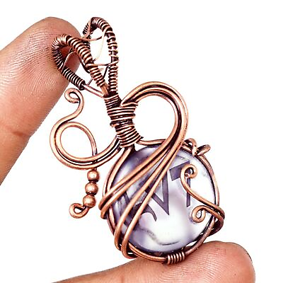 #ad Wedding Gift For Her Copper Jasper Gemstone Jewelry Wire Wrap Pendant 1.97quot; $11.59