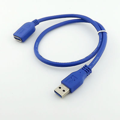 #ad USB 3.0 A Male Plug to 3.0 A Female Socket 50cm Super Fast Extension Cable Cord $3.39