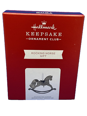 #ad 2021 Hallmark Keepsake KOC Club Exclusive Rocking Horse Gift Ornament NIB $8.99