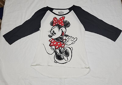 #ad Disney Minnie Mouse Quarter Sleeve Womens T shirt $8.99