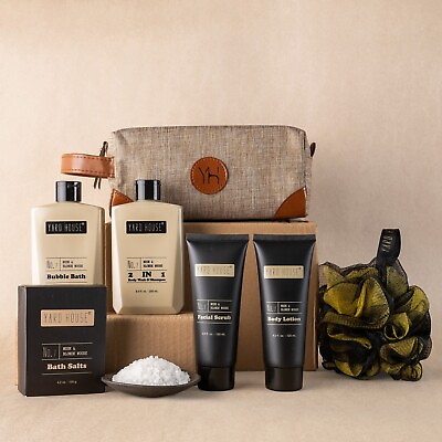 YARD HOUSE Mens Bath and Body Gift Basket Luxury Self Care Spa Gift Set for Him $24.99