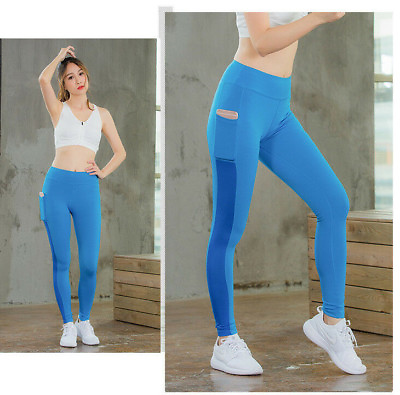 #ad Women High Waist Work Out Legging Yoga Pants With Side Pockets $14.99
