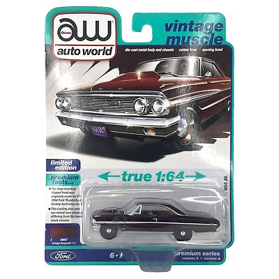#ad Auto World Vintage Muscle 1964 Ford Galaxie 500 XL 1:64 Diecast Model Car Toys $13.99