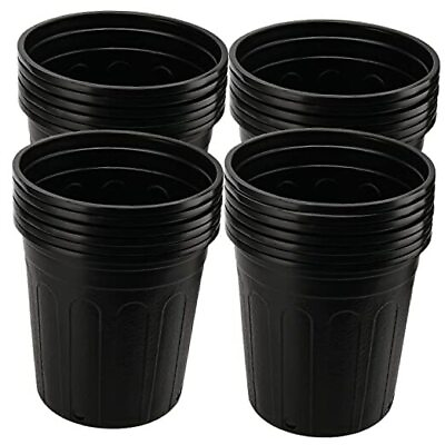 #ad 25 Pack 1 Gallon Nursery Pots Plastic Flexible Plant Trade 1 Gallon 25 PCS $42.50