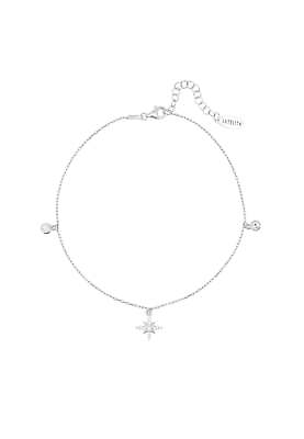 #ad Latelita 925 Sterling Silver North Star Anklet delicate jewellery GBP 39.00