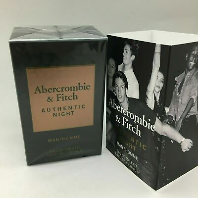 #ad Abercrombie amp; Fitch AUTHENTIC NIGHT Homme Eau de Toilette 3.4oz NIB $88.68