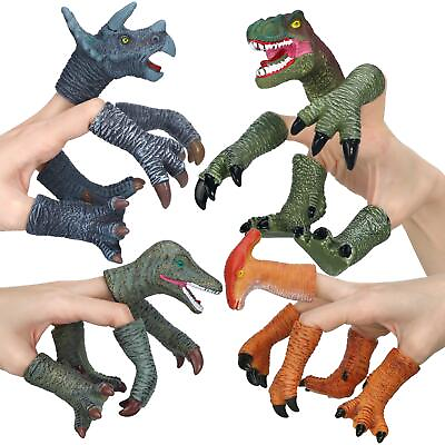 #ad Dinosaur Toys Dinosaur Figure Rubber Dinosaur Finger Puppets Set with Heads P... $28.62