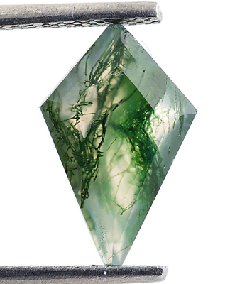 #ad Natural Moss Agate Faceted Kite Shape 1.90 Ct. Loose Green AAA Gemstone 12X8 mm $10.99