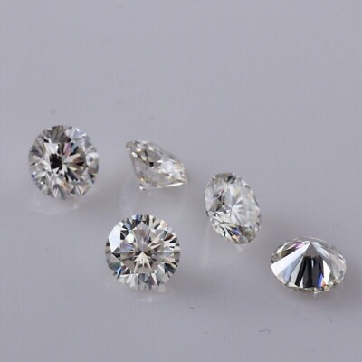 #ad 2 CT Natural White Diamond 5 mm 5 Pcs Round Cut VVS1 D Grade Certified A2 $33.30
