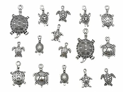 #ad Assorted Tortoise Sea Turtle Charm Pendant Connector for DIY Jewelry Making A... $12.76