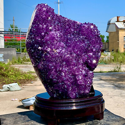 #ad 32.45LB Natural Amethyst geode quartz cluster crystal specimen Healing $3655.50