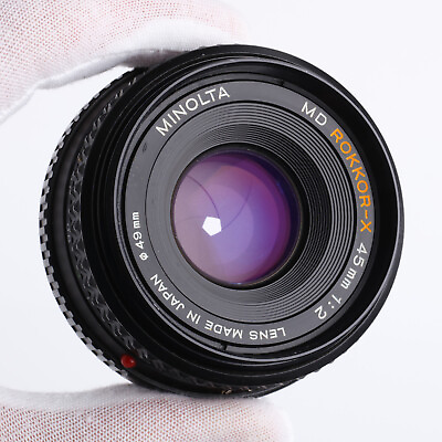 #ad Minolta TESTED MD Rokkor X PG 45mm f 2 Manual Focus MF prime Lens ships same dy $79.00