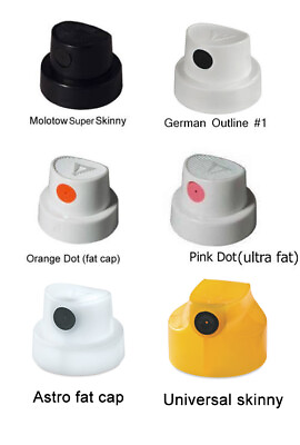 #ad Professional spray paint caps nozzle Pink Orange dot Astro ny fat skinny outline $7.99