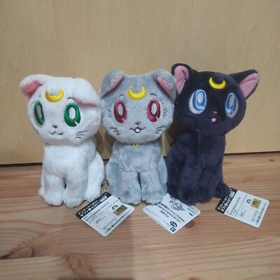 #ad Sailor Moon Cosmos Plush lot of 3 Luna Artemis Diana Cat Stuffed Toy 5.5quot; Gift $69.75