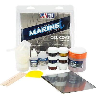 #ad Marine Coat One Gelcoat Repair Kit For Boat with Complete Color Match Set $42.99
