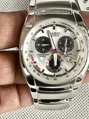 #ad Casio Edifice Steel Silver Mens Watch EF510D 7AV $84.00
