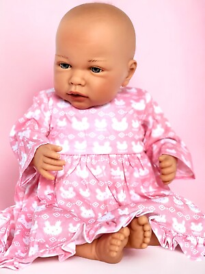 #ad Reborn Doll Clothes Pink Bunny Nightgown $19.99