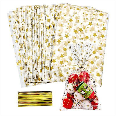 #ad 100 pcs Clear 4quot;X 6quot; Flat Gift Wrap Cellophane Bags Cello Bags Cookie Bags Tr... $12.29