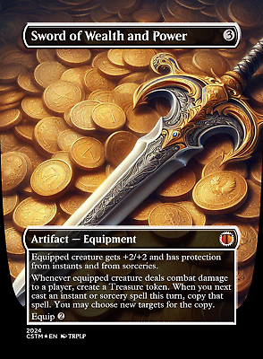 #ad Sword of Wealth and Power High Quality Altered Art Custom Cards $7.99