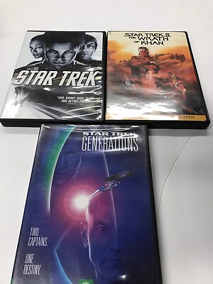 #ad Star Trek: Generation The Wrath Of Khan   Widescreen Star Trek DVDS Lot of 3 $9.94