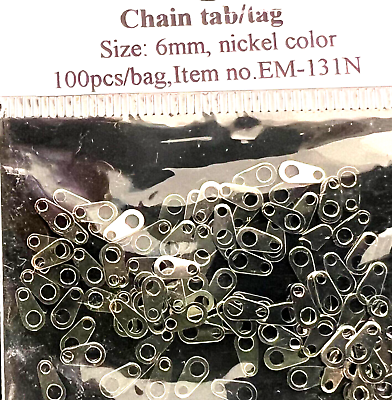 #ad #ad 400X Nickel Plated Chain Tab 6 mm Bracelet Necklace Ends Jewelry Findings AU $2.50