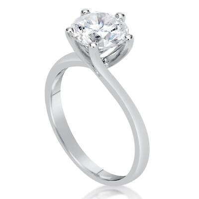 #ad 0.75 Ct 4 Prong Twist Round Cut Diamond Engagement Ring VS2 F White Gold 18k $1064.00