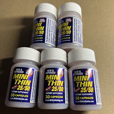 #ad #ad Mini Thin 25 50 Energy Booster Pills 5 Bottles 150 Pills Free Ship $23.99