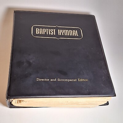 #ad VINTAGE Baptist Hymnal Director and Accompanist Edition 3 ring Binder 1956 SIMS $29.99