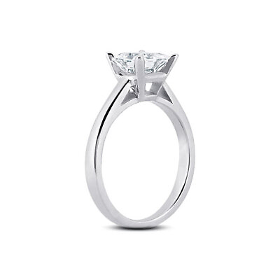 #ad 1.06ct D VS1 Princess Natural Diamond 14K Gold Solitaire Engagement Ring $5284.76