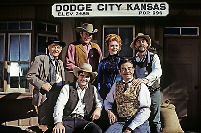 #ad Cast of Classic Western TV Series Show Gunsmoke Poster Photo Picture 4quot; x 6quot; $8.50