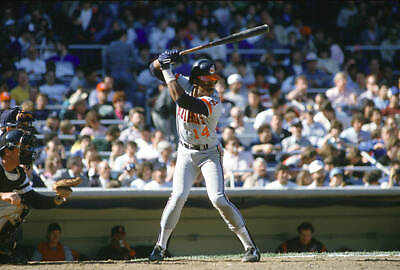 #ad Julio Franco Cleveland Indians bats v New York Yankees in Baseball 1988 Photo AU $9.00