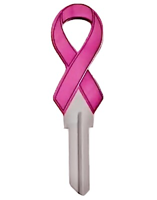 #ad Breast Cancer Awareness Pink Ribbon House Key Blank Kwikset KW1 KW10 KW11 $7.99
