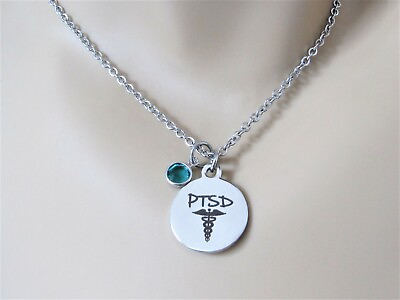 PTSD Medical Necklace PTSD Awareness Alert Jewelry Gift Daughter PTSD Gift $23.00