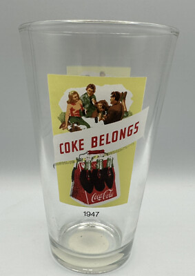 #ad Coke Cola 16 Oz. Collectibles 1947 Made In U.S.A. Never Used $13.44