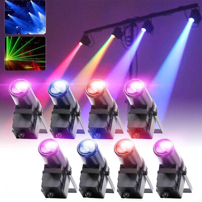 #ad 8pcs RGBW Pin Spot Light LED Beam Stage Light DMX Show Party Disco DJ Lighting $25.99