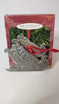 #ad Hallmark Ornament 1997 OUR CHRISTMAS TOGETHER Pewter $5.58