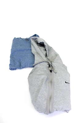 #ad Polo Ralph Lauren Mens Long Sleeve Shirt Zip Up Hoodie Blue Gray Size S M Lot 2 $41.49