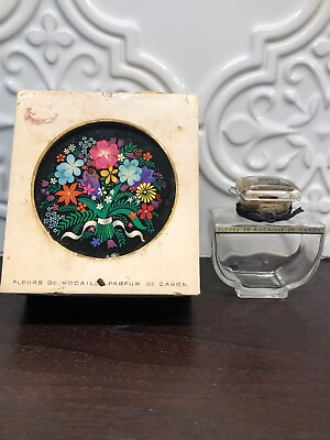 #ad Fleurs de Rocaille Parfum De Caron In Box 1930’s Used $150.00