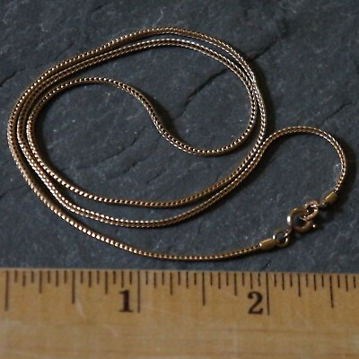 #ad Vintage Necklace Petite Feminine Thin Gold Tone Metal $8.42