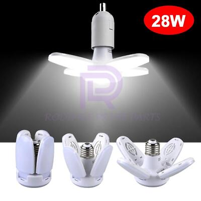 #ad 1 4Pack 28W 30000LM Deformable LED Garage Light bright Shop Ceiling Light Bulb $5.55
