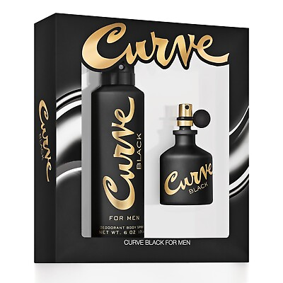 #ad Curve Black For Men 2 Pc Gift Set Cologne amp; Deodorant Body Spray $29.99