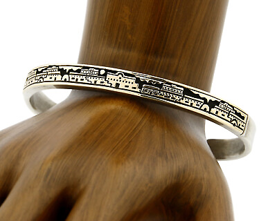 #ad Women#x27;s Navajo Bracelet 14k amp; Silver MM Rogers Cuff C.80#x27;s $790.00