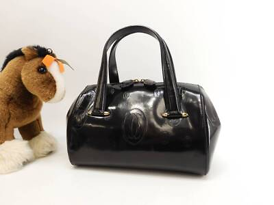 #ad Cartier Handbag Happy Birthday Leather Black Vintage 10 $802.87
