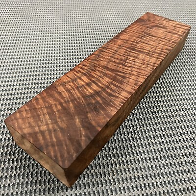 #ad CW014 Curly Claro Walnut Billet Block Carving Craft Knife Handle Game Call 10.8quot; $28.00