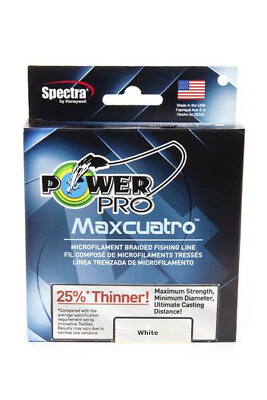 #ad Power Pro Maxcuatro Spectra White Braided Line Strong Braided Fishing Line $94.68