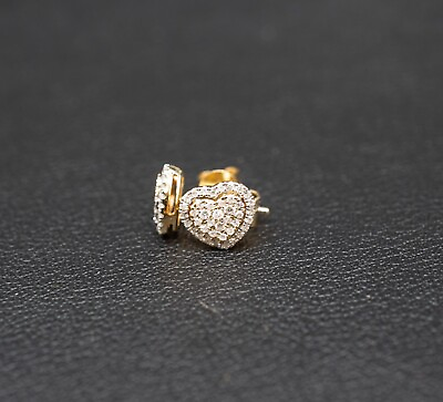 #ad 14K Solid Gold Heart Diamond Earring Christmas Special Diamond Women Earring $599.50