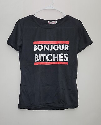 #ad Womens Funny T Shirt BonJour Bitches $7.00