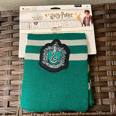 #ad Harry Potter Slytherin House Scarf Patch Cosplay Knit Costume Christmas Gift $8.84