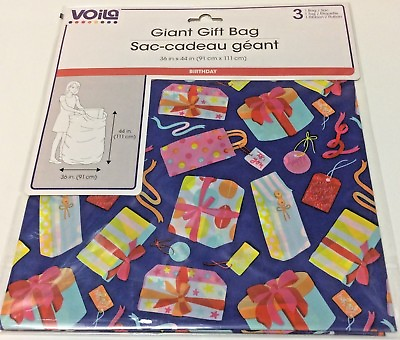 #ad #ad Jumbo Plastic Gift Bag 36quot; X 44quot; Giant Over Sized Gift Bag MULTIPLE OPTIONS $4.99