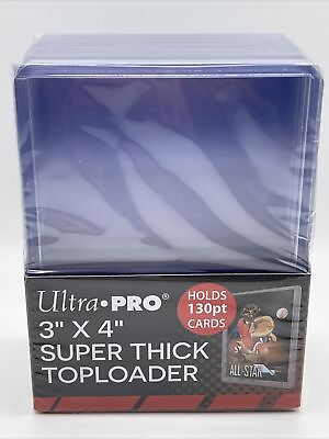 #ad Ultra Pro 3X4 Super Thick Toploaders 130pt Point 1 Pack of 10 for Thick Cards $7.49
